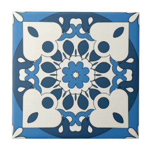 Geometrische Navy Blue Mediterrane Tile Fliese