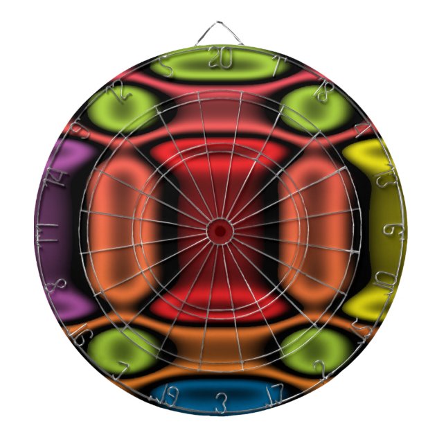 Geometrische Neon Dartscheibe (vorne)