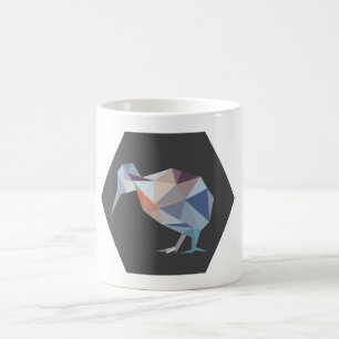 Geometrische NZ Kiwi-Vogel-Tasse Tasse