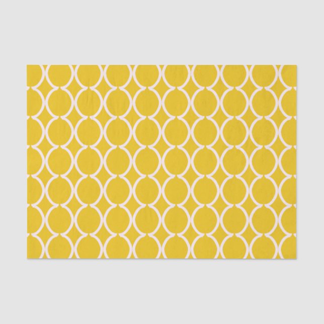 Geometrische Ogee-Gitter-Senfpapier Seidenpapier (Vorderseite)