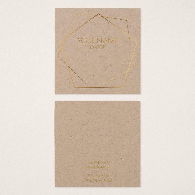 Geometrische Ohrring-Anzeigetafel (Vorne & Hinten)