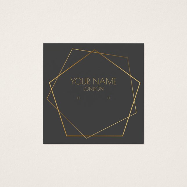 Geometrische Ohrringhalter und soziale Symbole (Vorderseite)