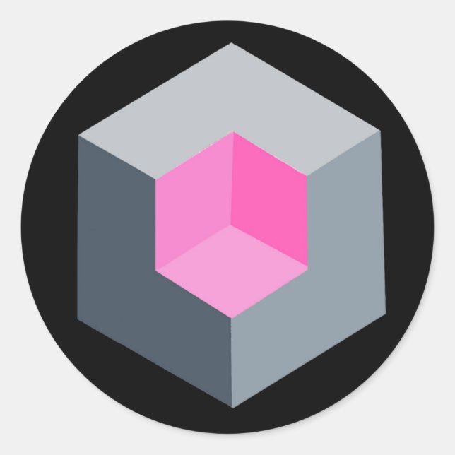 'Geometrische Op-Art-Aufkleber' Runder Aufkleber (Vorderseite)