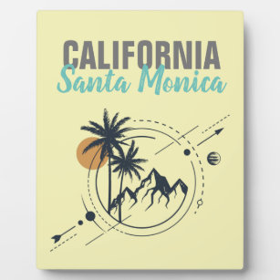 Geometrische Palmen von Santa Monica California Fotoplatte