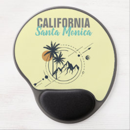 Geometrische Palmen von Santa Monica California Gel Mousepad