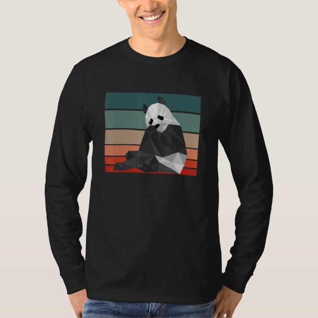 Geometrische Panda-Modelle T-Shirt (Vorderseite)