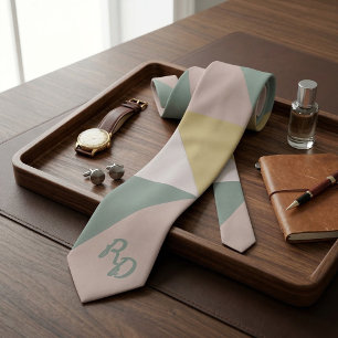 Geometrische Pastel-Krawatte mit Personalisierten Krawatte