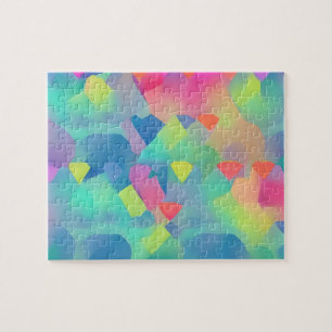 Geometrische Pastellfarben Wasserfarbe Abstrakt Puzzle