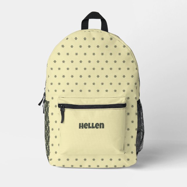 geometrische Pastellmuster Bedruckter Rucksack (Vorderseite)