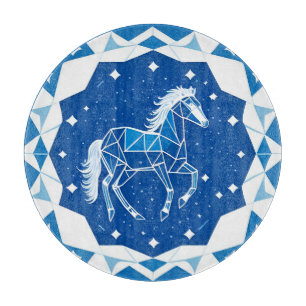 Geometrische Pferde-Illustration Schneidebrett