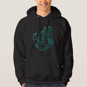 Geometrische Polygonal Sloth Animal Girls Hoodie