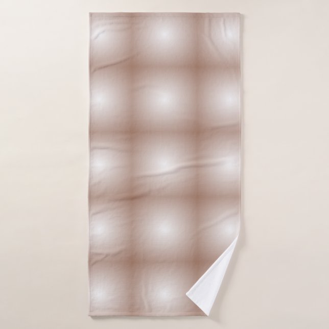Geometrische Quadrate mit Mocha Mousse Gradient Wh Badehandtuch (Badehandtuch)