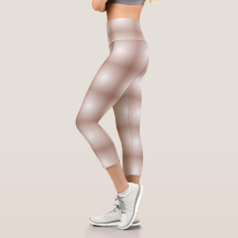 Geometrische Quadrate mit Mocha Mousse Gradient Wh Capri Leggings