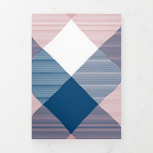 Geometrische quadratische Abstraktion 1 Dreifach Gefaltete Urlaubskarte
