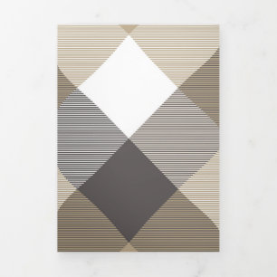 Geometrische quadratische Abstraktion 2 Dreifach Gefaltete Urlaubskarte