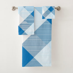 Geometrische quadratische Abstraktion 6 Badhandtuch Set