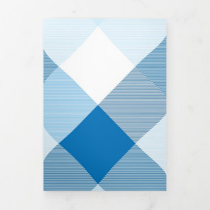 Geometrische quadratische Abstraktion 6 Dreifach Gefaltete Urlaubskarte