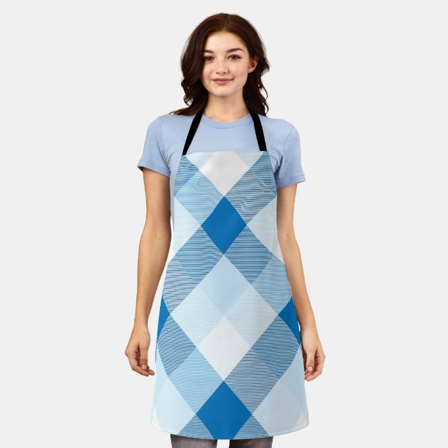 Geometrische quadratische Abstraktion 6 Schürze (Getragen)