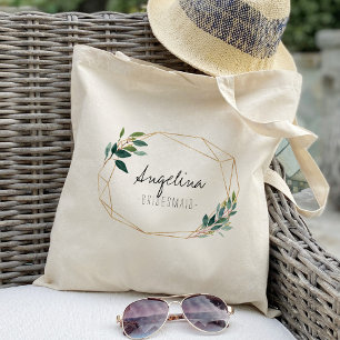 geometrische Rahmen-Gastgeschenk Hochzeit für Grün Tragetasche