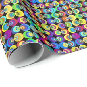 Geometrische Rainbow-Schaltkreise  Geschenkpapier