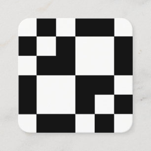 Geometrische Rechtecke und Quadrate - Schwarz und  Quadratische Visitenkarte