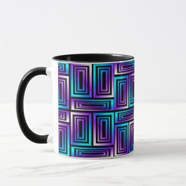 geometrische rechteckige Kaffeetasse (Links)