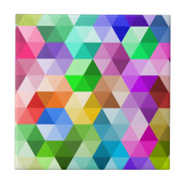 Geometrische Regenbogenfarben Farbige Keramik Tile Fliese