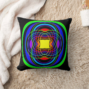 Geometrische Regenbogenfarben Kissen