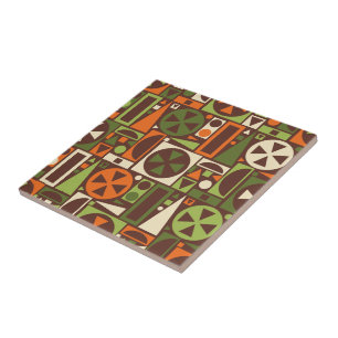 Geometrische Retro 50er Mitte- des Fliese