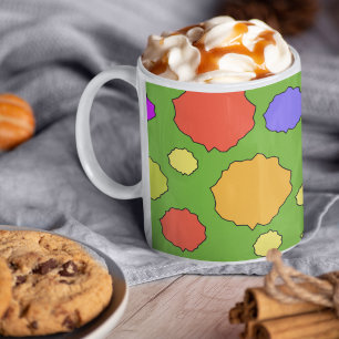 Geometrische Retro-bunte Tupfen Zweifarbige Tasse