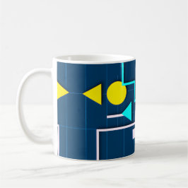 Geometrische Retro-Tech Kaffeetasse