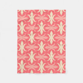 Geometrische Retrofarben 70er Fleecedecke