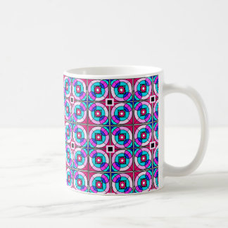Geometrische rosa, blaue, lila Tasse