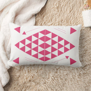 Geometrische rosa Dreiecke Lendenkissen