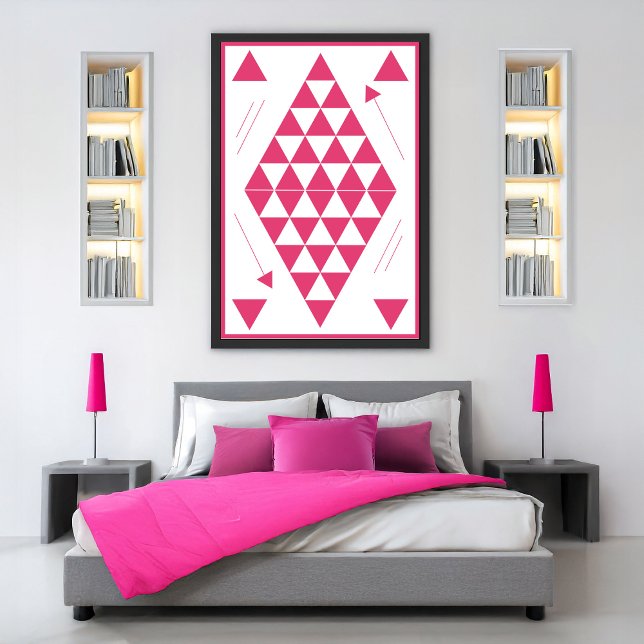 Geometrische rosa Dreiecke Poster (Von Creator hochgeladen)