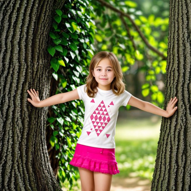 Geometrische rosa Dreiecke T-Shirt (Von Creator hochgeladen)