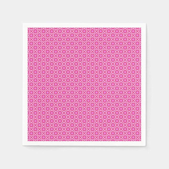 Geometrische rosa Formen Serviette (Vorderseite)