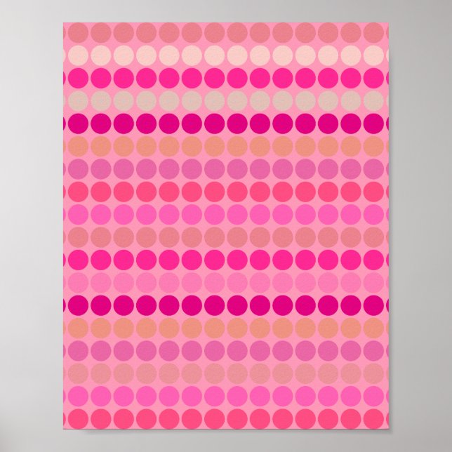 Geometrische rosa Kreise Poster (Vorne)