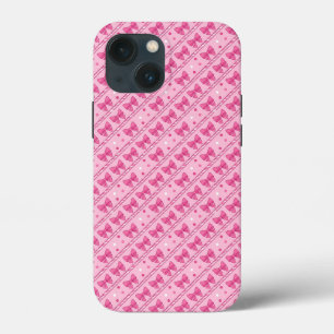 Geometrische rosa Schleifen Polka Punkte Coquette Case-Mate iPhone Hülle