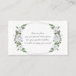 Geometrische Rose der weißen Flora Begleitkarte