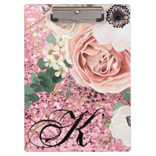 Geometrische Rose für personalisierte Clip Board Klemmbrett