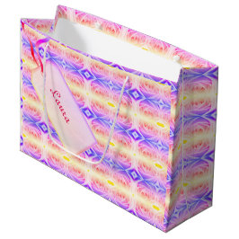 Geometrische Rose für Regenbogen Große Geschenktüte