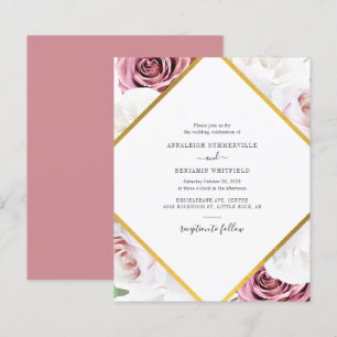 Geometrische Rose Gold Botanische Hochzeit