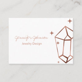 Geometrische Rose Gold Foil Business Card Visitenkarte