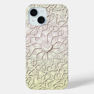 Geometrische Rose Gold LIEBE Herzmuster Case-Mate iPhone Hülle