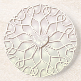 Geometrische Rose Gold LIEBE Herzmuster Getränkeuntersetzer