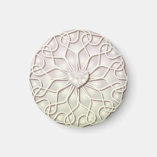 Geometrische Rose Gold LIEBE Herzmuster Magnet