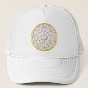 Geometrische Rose Gold LIEBE Herzmuster Truckerkappe