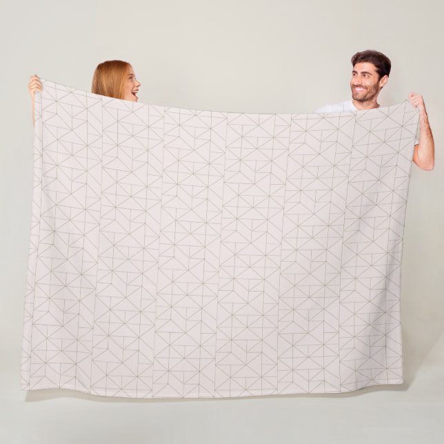 Geometrische Rose Gold Muster Fleece Blanket (Beispiel)