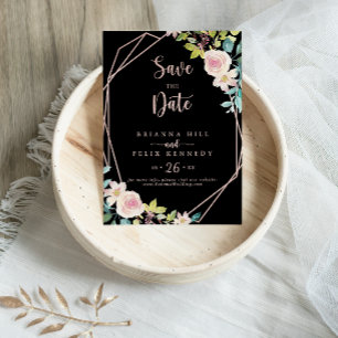 Geometrische Rose - Hochzeitskolonne Save The Date